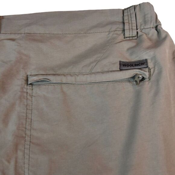 WOOLRICH MENS SHORTS SIZE 34 TAN SHORT PANTS UTILITY ZIP POCKETS HIKING WALKING - Picture 5 of 8